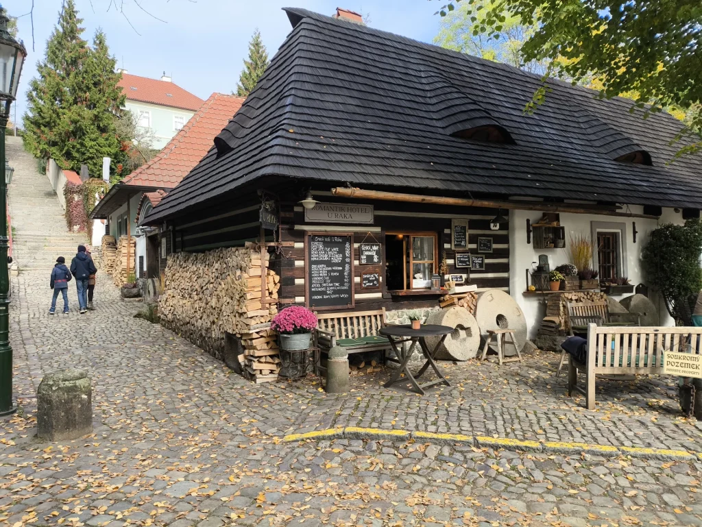 U Raka, the log-built cottage at the end of the street.